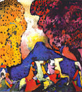 wassily kandinsky blue mountain 1908 Art A4 Photo Print