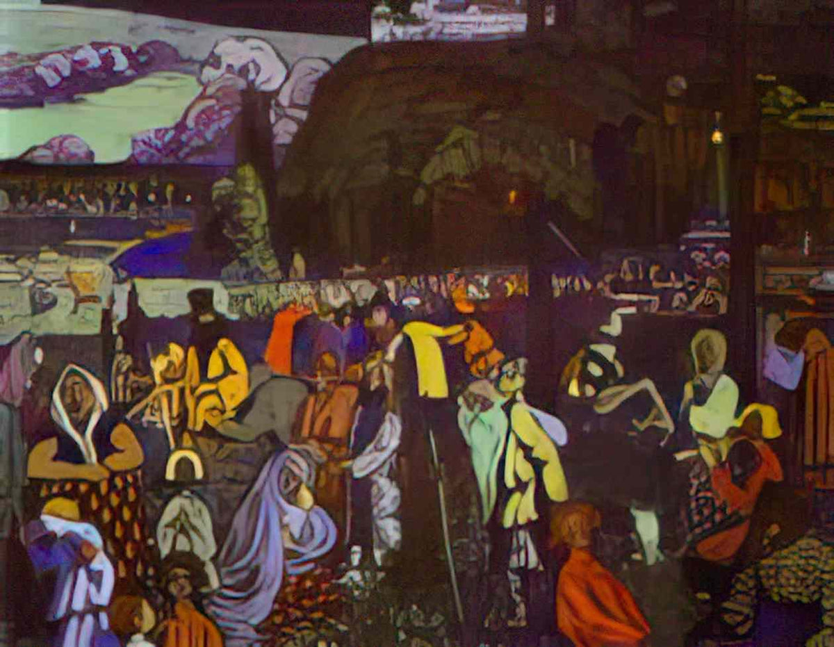 wassily kandinsky colorful life 1907 Art A4 Photo Print