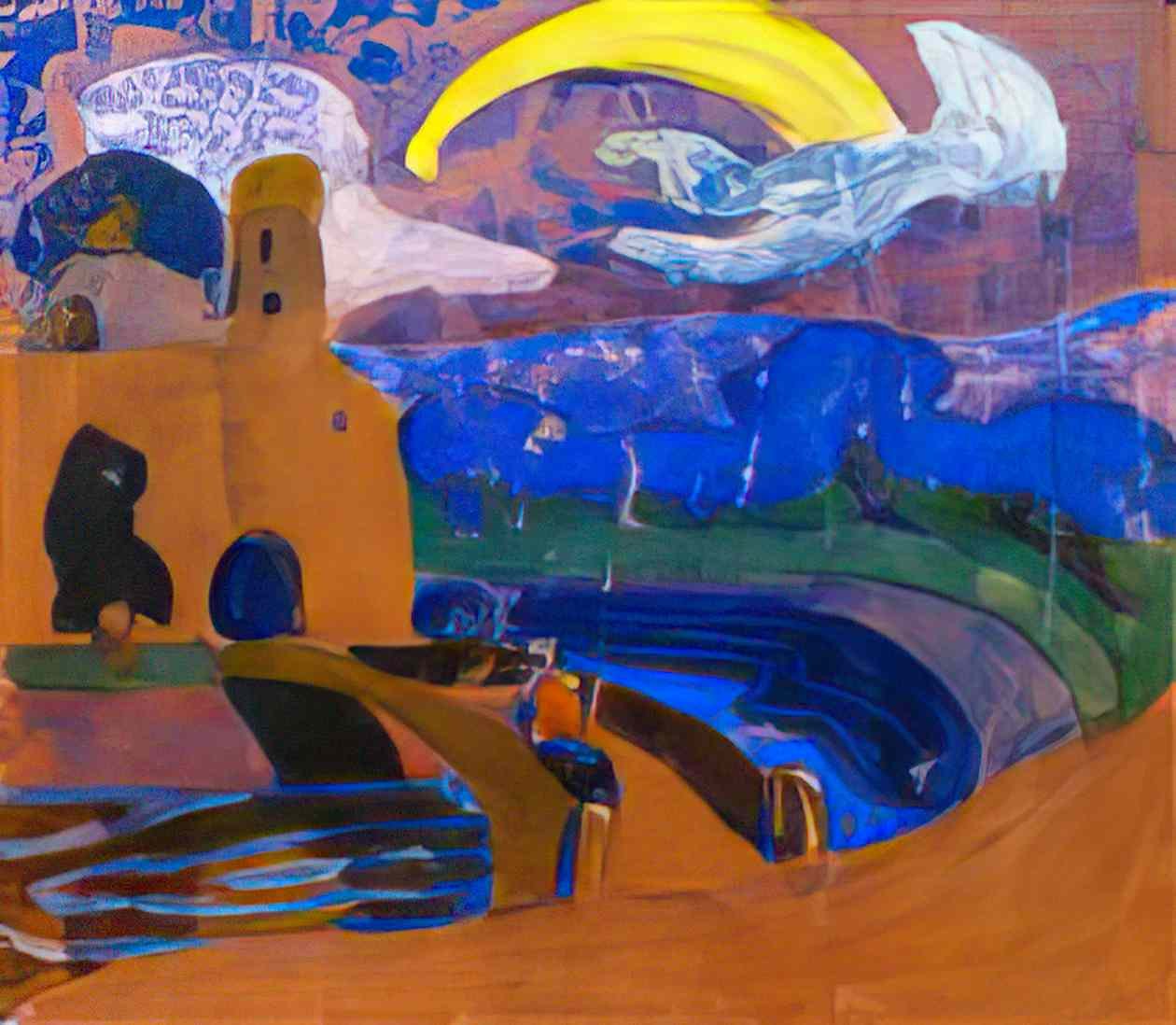 wassily kandinsky comet 1900 Art A4 Photo Print
