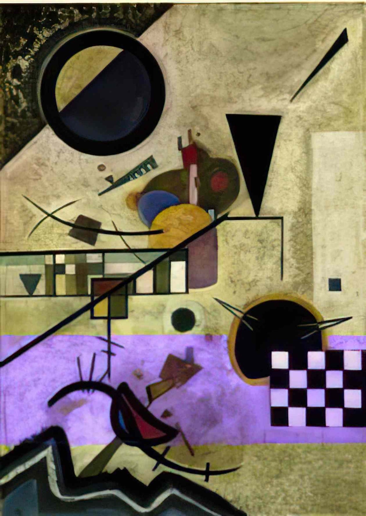 wassily kandinsky contrasting sounds 1924 Art A4 Photo Print