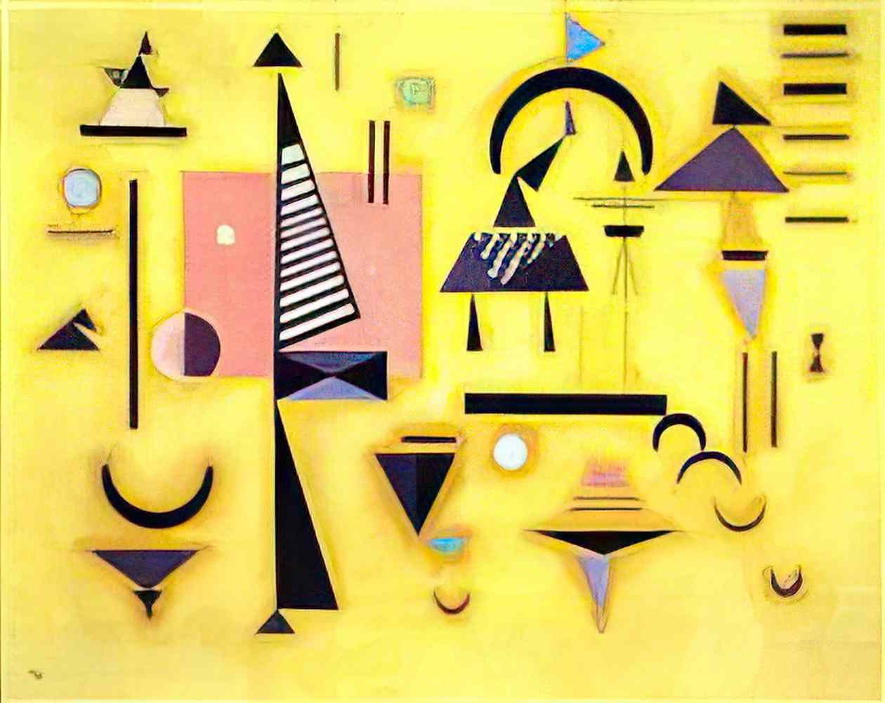 wassily kandinsky decisive pink 1932 Art A4 Photo Print