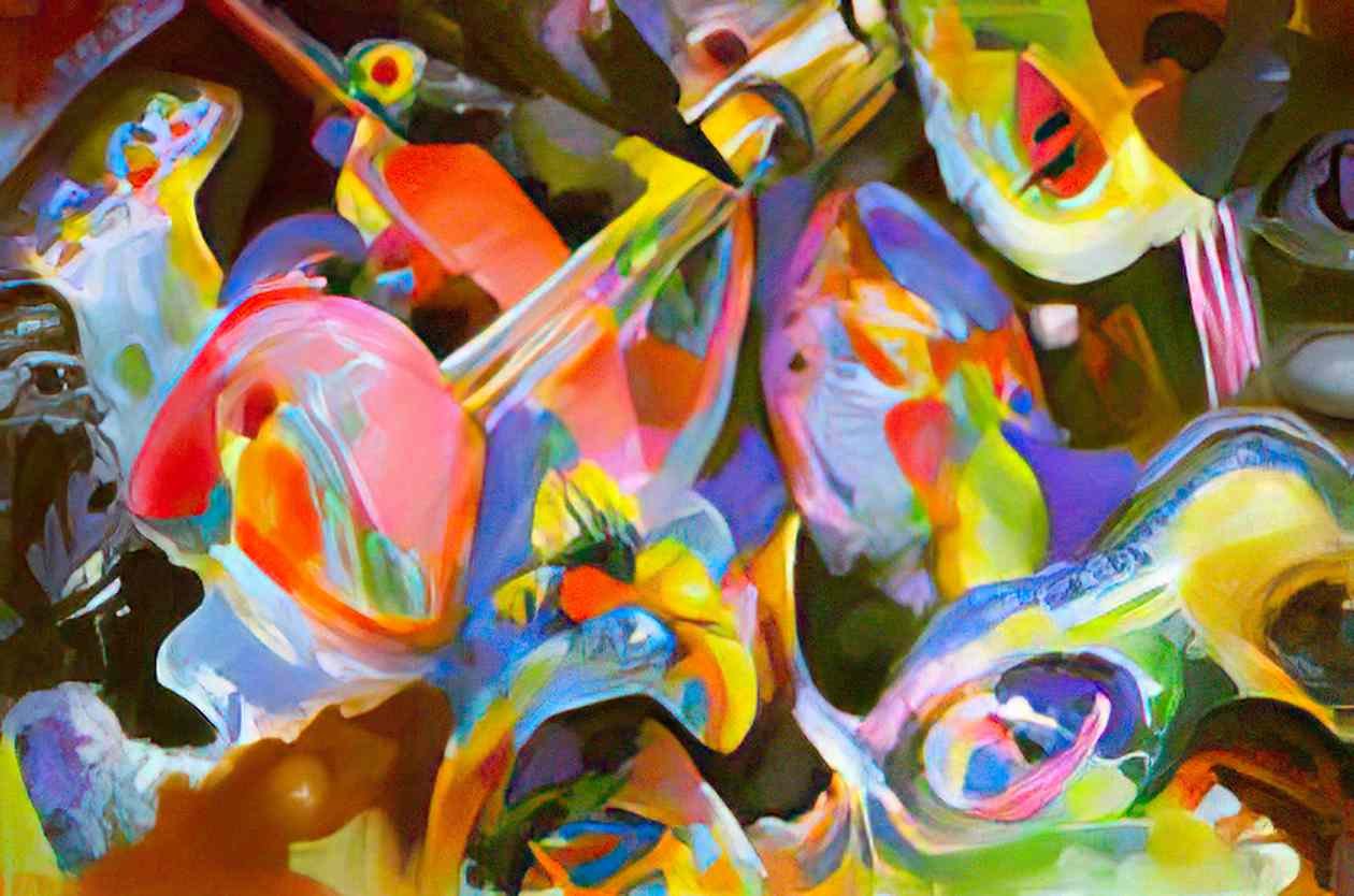 wassily kandinsky flood improvisation 1913 Art A4 Photo Print