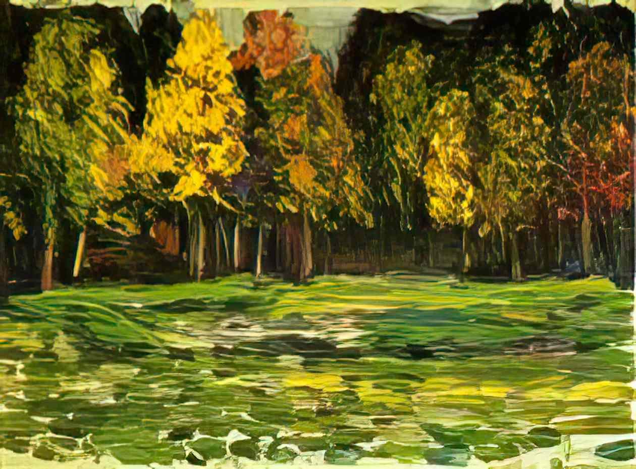 wassily kandinsky forest edge Art A4 Photo Print