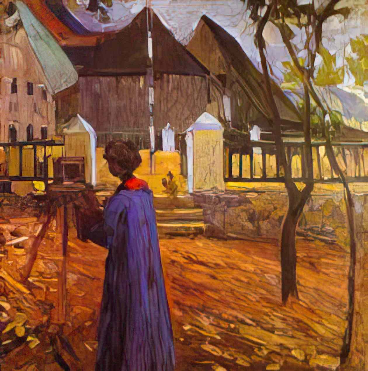 wassily kandinsky gabriele munter painting 1903 Art A4 Photo Print