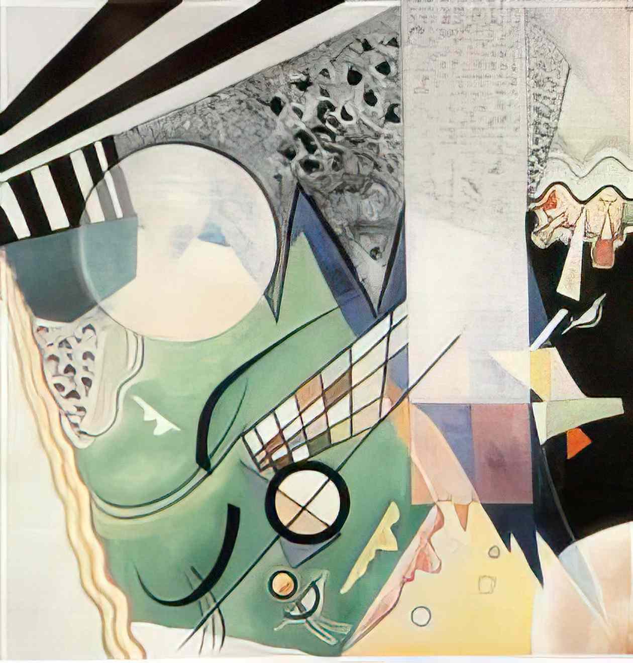 wassily kandinsky green composition 1923 Art A4 Photo Print