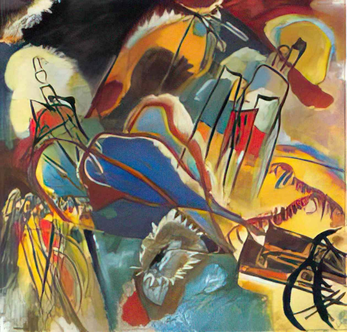 wassily kandinsky improvisation 30 cannons 1913 Art A4 Photo Print