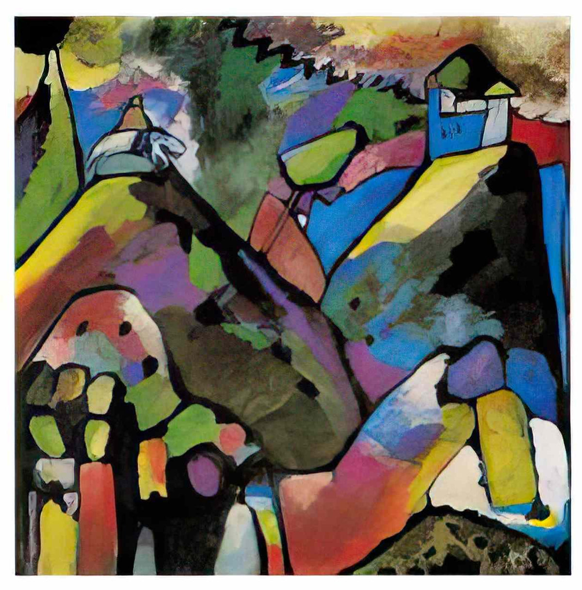 wassily kandinsky improvisation 9 1910 Art A4 Photo Print