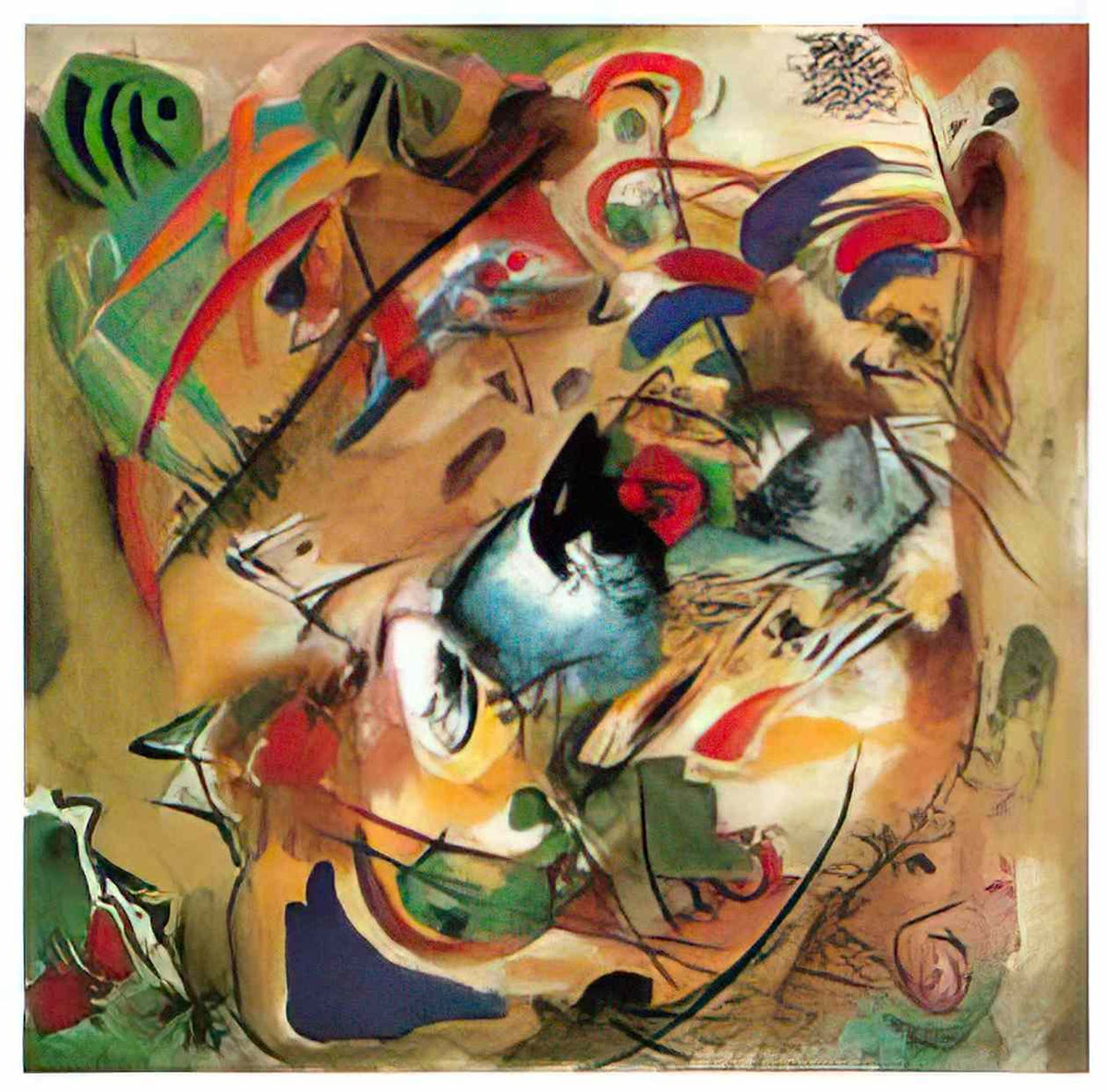 wassily kandinsky improvisation dreamy 1913 Art A4 Photo Print