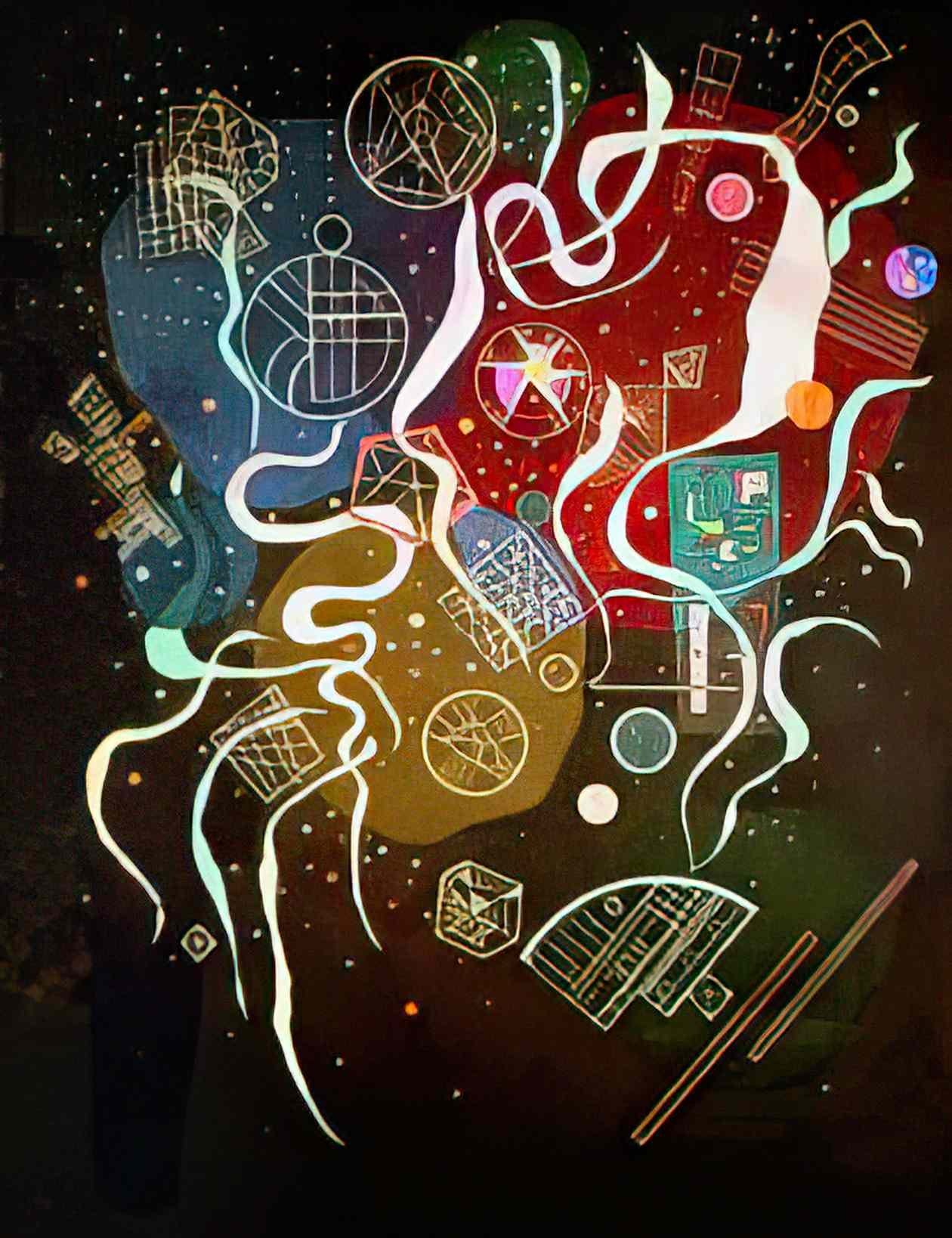 wassily kandinsky movement i 1935 Art A4 Photo Print