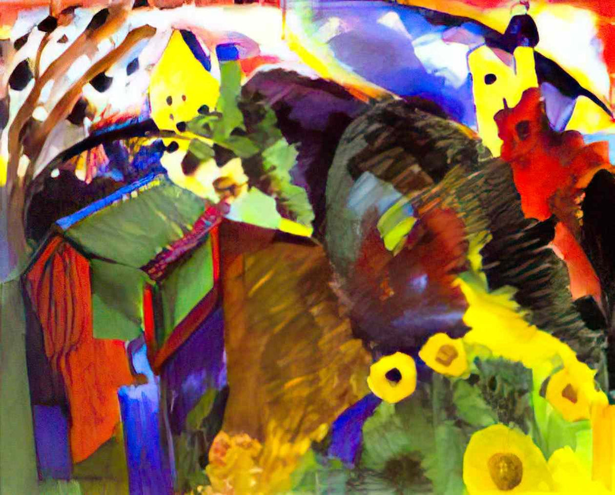 wassily kandinsky murnau garden 1910 Art A4 Photo Print