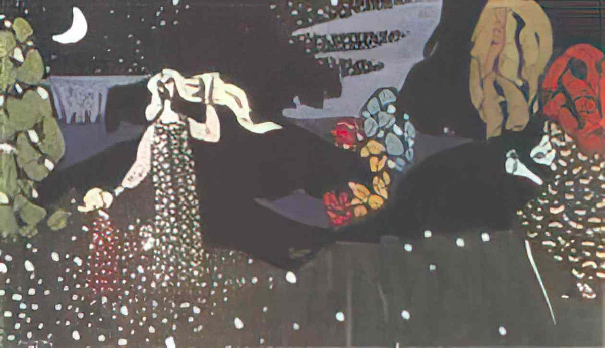wassily kandinsky night 1907 Art A4 Photo Print