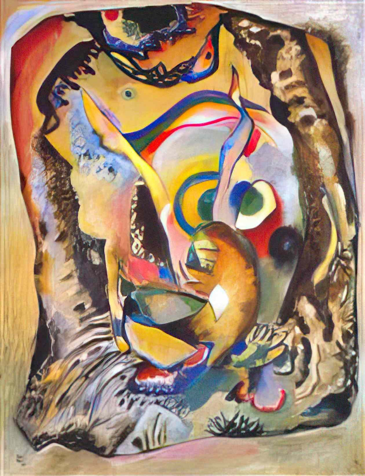 wassily kandinsky painting on light ground 1916 Art A4 Photo Print