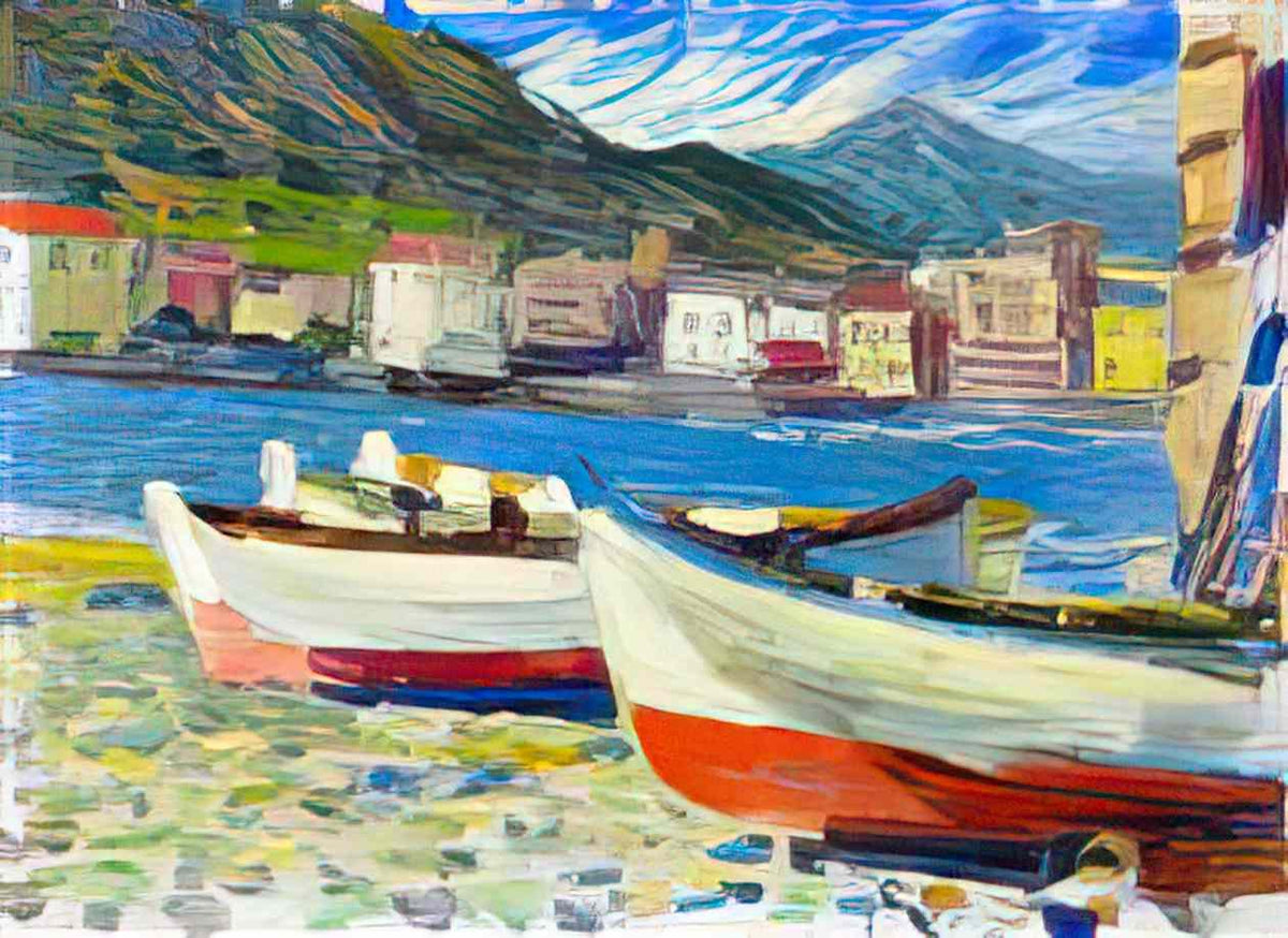 wassily kandinsky rapallo boats Art A4 Photo Print