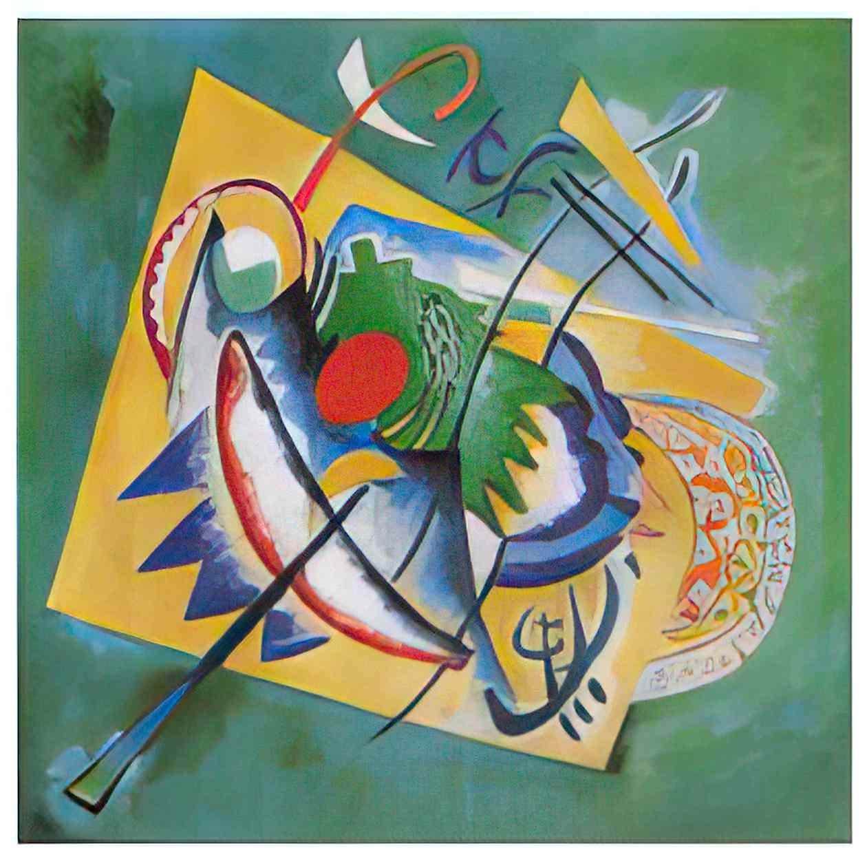 wassily kandinsky red oval 1920 Art A4 Photo Print