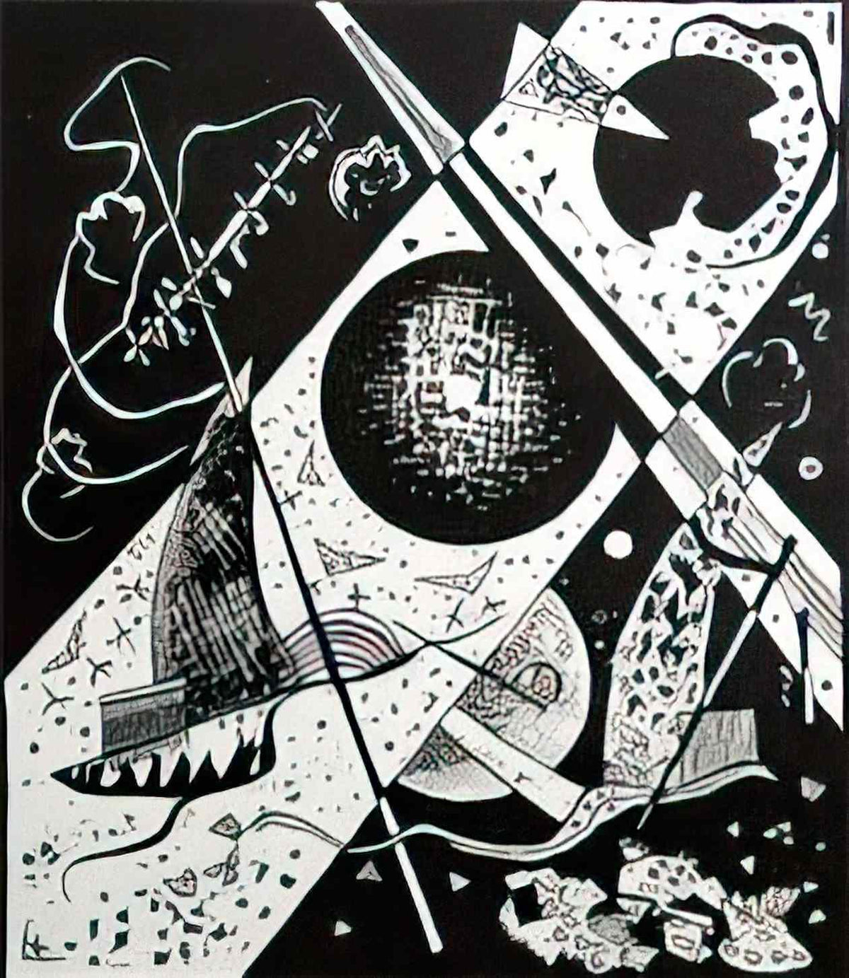 wassily kandinsky small worlds vi 1922 Art A4 Photo Print