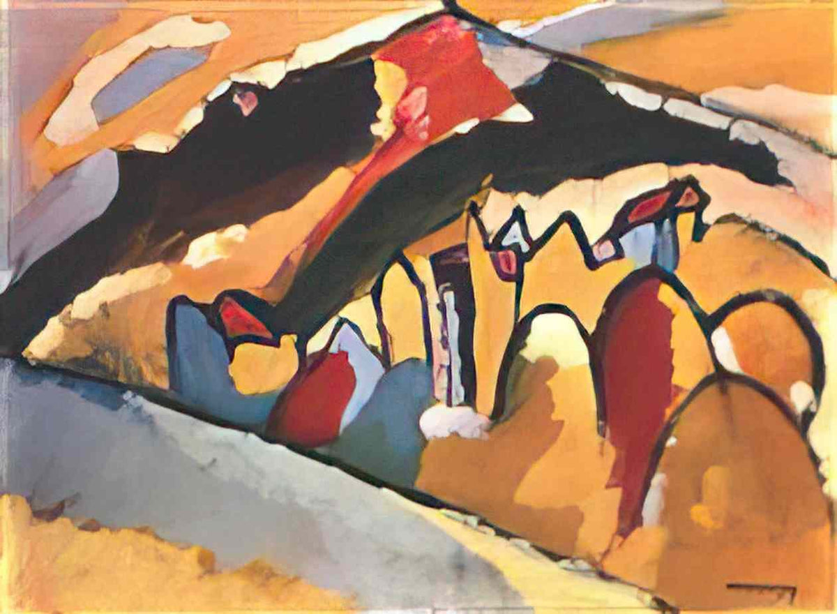 wassily kandinsky study for autumn 1909 Art A4 Photo Print