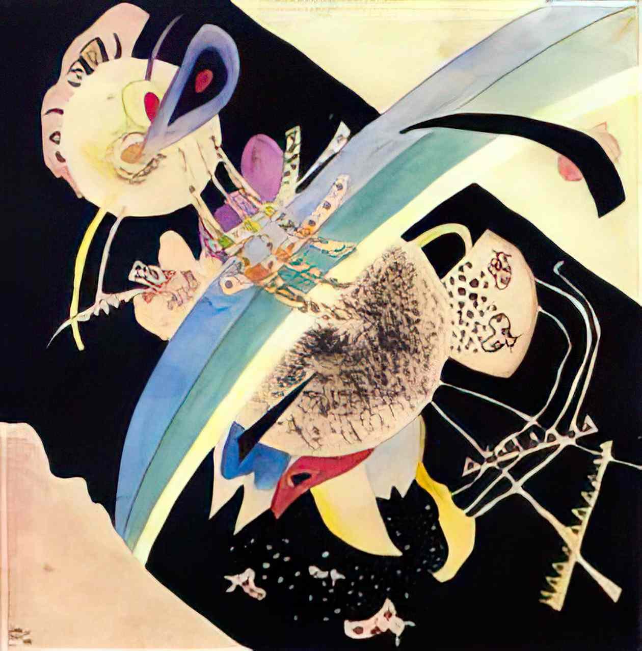 wassily kandinsky study for circles on black 192 Art A4 Photo Print