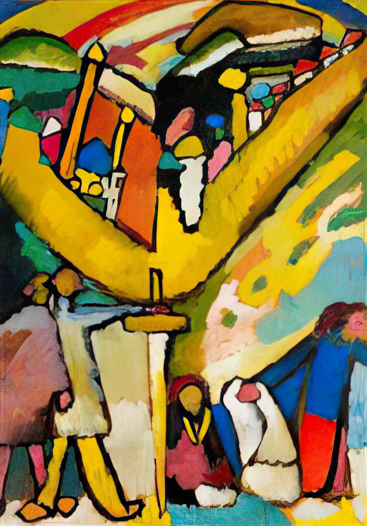 wassily kandinsky study for improvisation 8 1909 Art A4 Photo Print