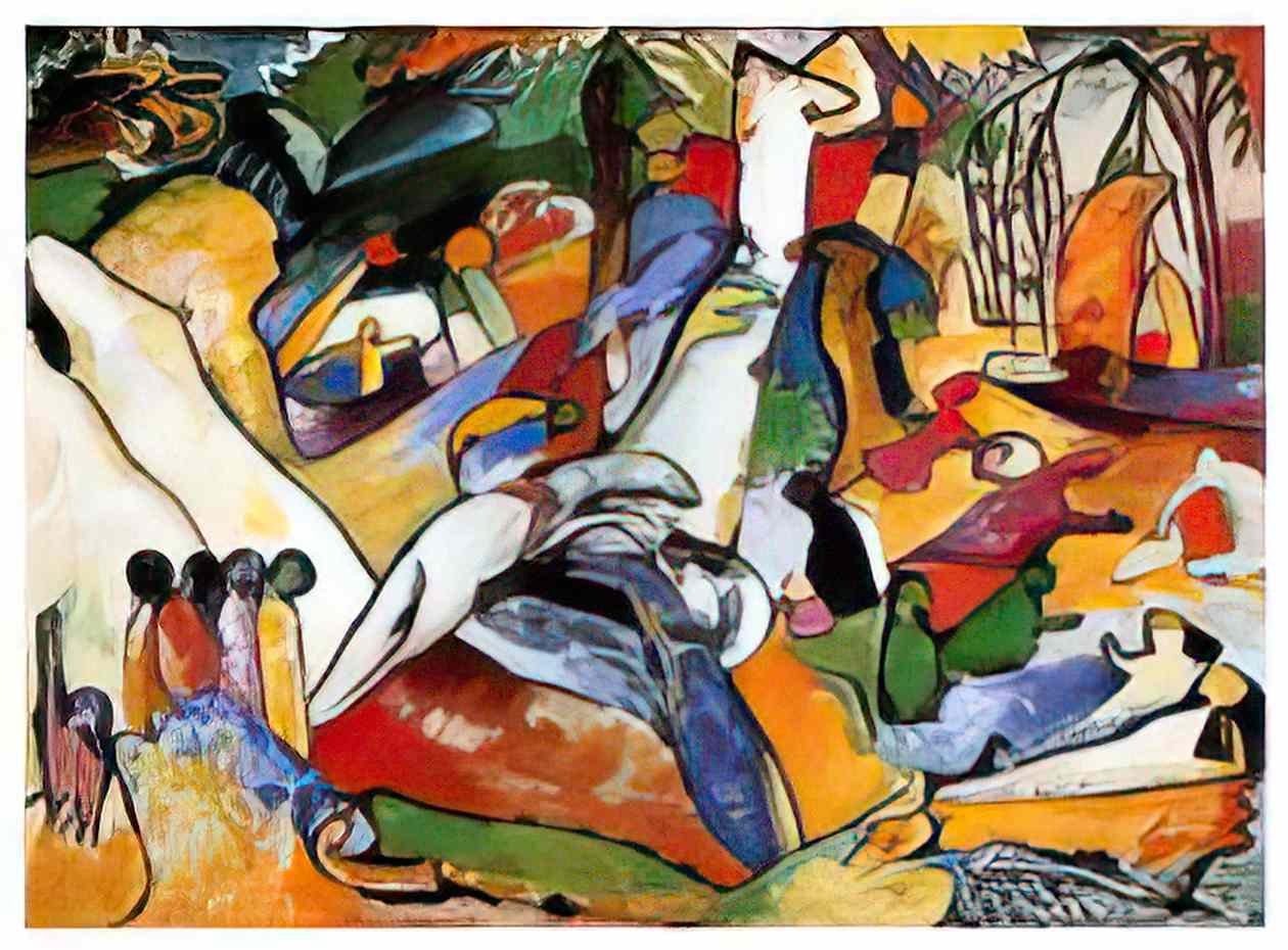 wassily kandinsky study to composition ii 1910 Art A4 Photo Print