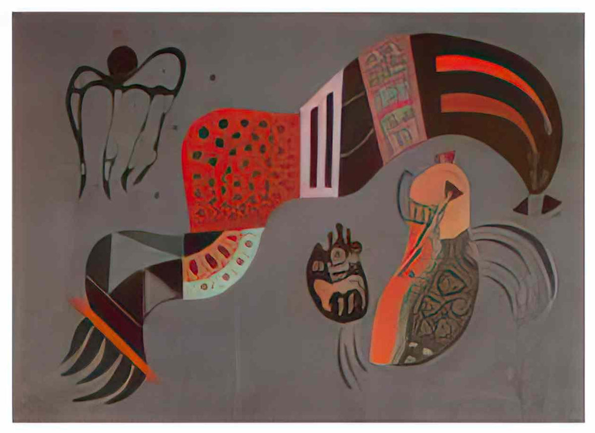 wassily kandinsky tempered elan 1944 Art A4 Photo Print