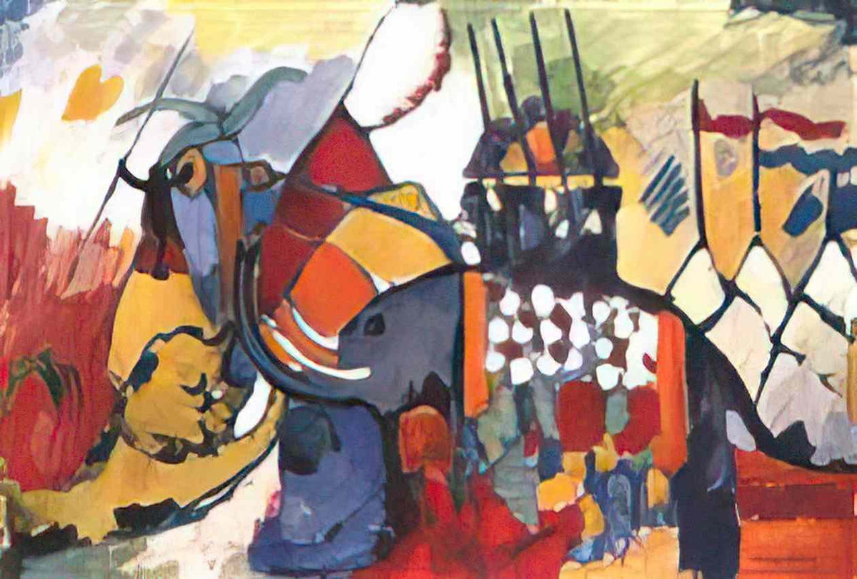 wassily kandinsky the elephant 1908 Art A4 Photo Print