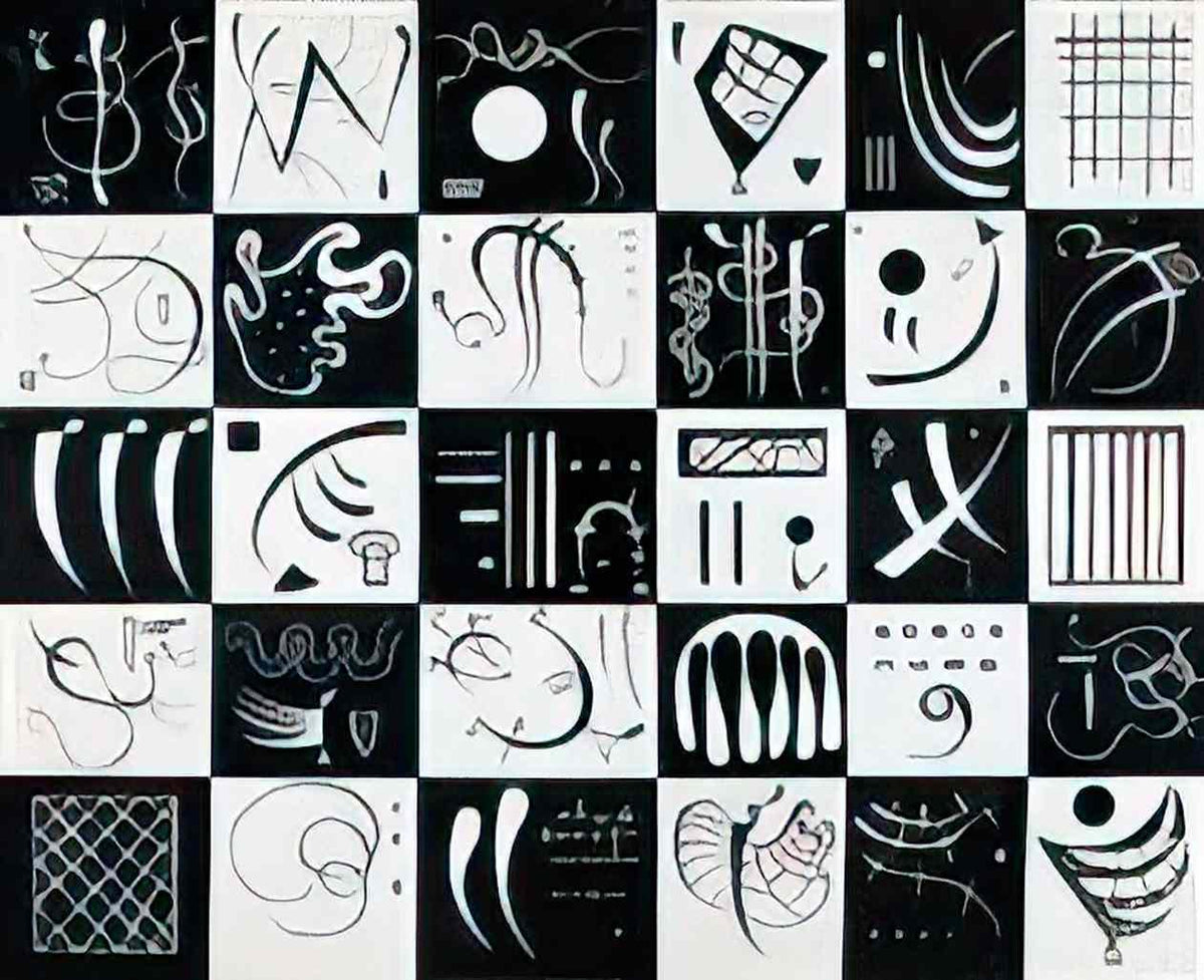 wassily kandinsky thirty 1937 Art A4 Photo Print