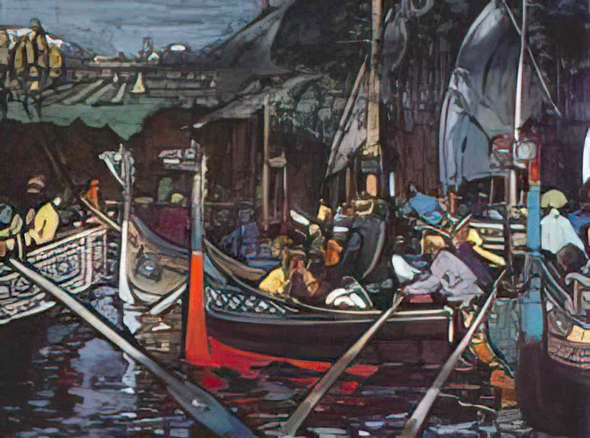 wassily kandinsky volga song 1906 Art A4 Photo Print