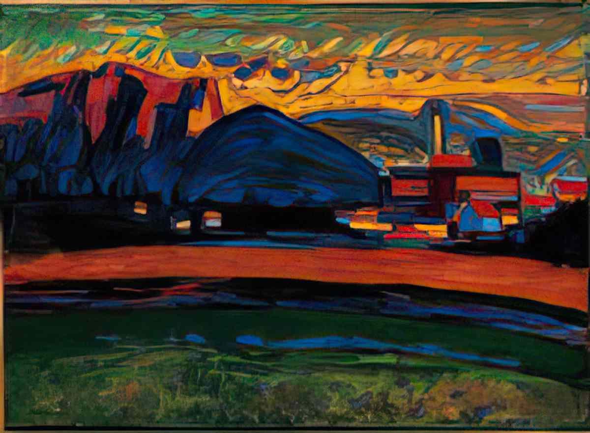 wassily kandinsky wassily kandinsky berglandschaft mit dorf i Art A4 Photo Print