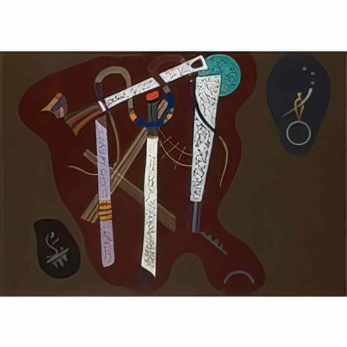 wassily kandinsky wassily kandinsky drei saulen three columns Art A4 Photo Print