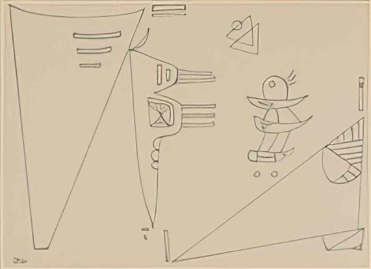 wassily kandinsky wassily kandinsky etude pour appui dessin 34 du car Art A4 Photo Print