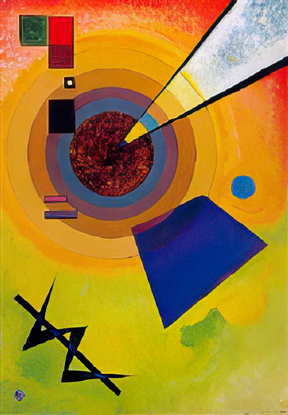 wassily kandinsky wassily kandinsky grün und rot Art A4 Photo Print