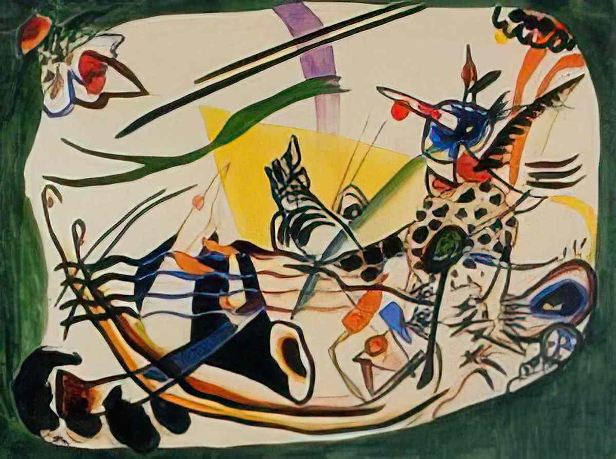 wassily kandinsky wassily kandinsky grüner rand Art A4 Photo Print