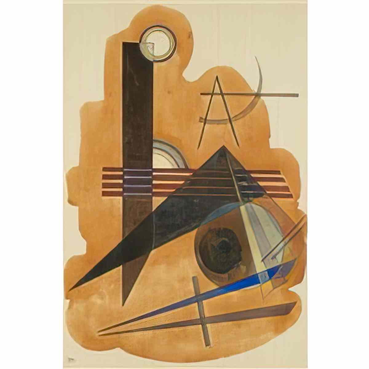 wassily kandinsky wassily kandinsky hartnackiges braun obstinate brow Art A4 Photo Print