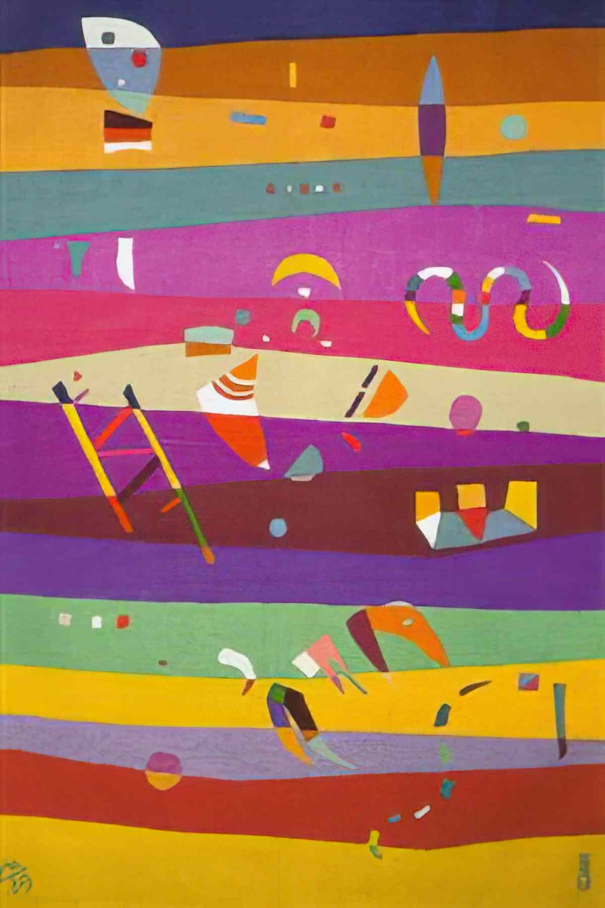 wassily kandinsky wassily kandinsky horizontalee Art A4 Photo Print