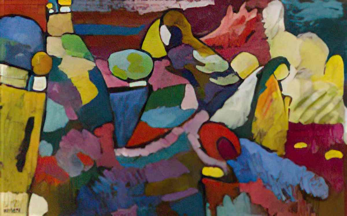 wassily kandinsky wassily kandinsky improvisation auf mahagoni improv Art A4 Photo Print