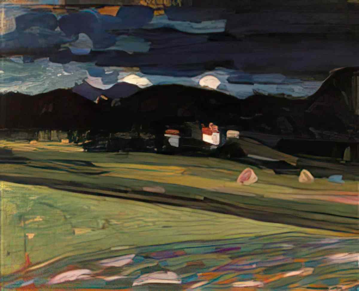 wassily kandinsky wassily kandinsky landschaft bei murnau mit strmisc Art A4 Photo Print