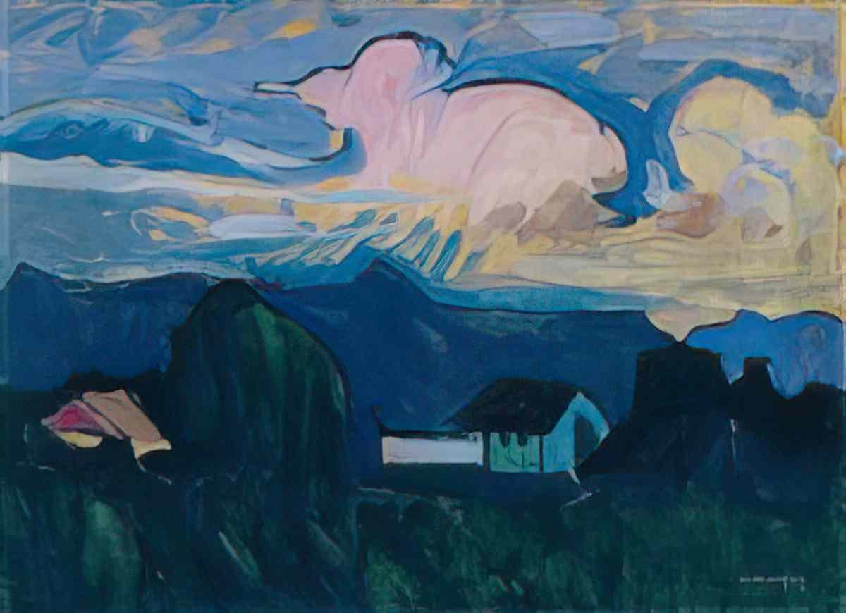 wassily kandinsky wassily kandinsky landschaft mit rosa wolke Art A4 Photo Print