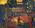 wassily kandinsky wassily kandinsky lanzenreiter in landschaft Art A4 Photo Print