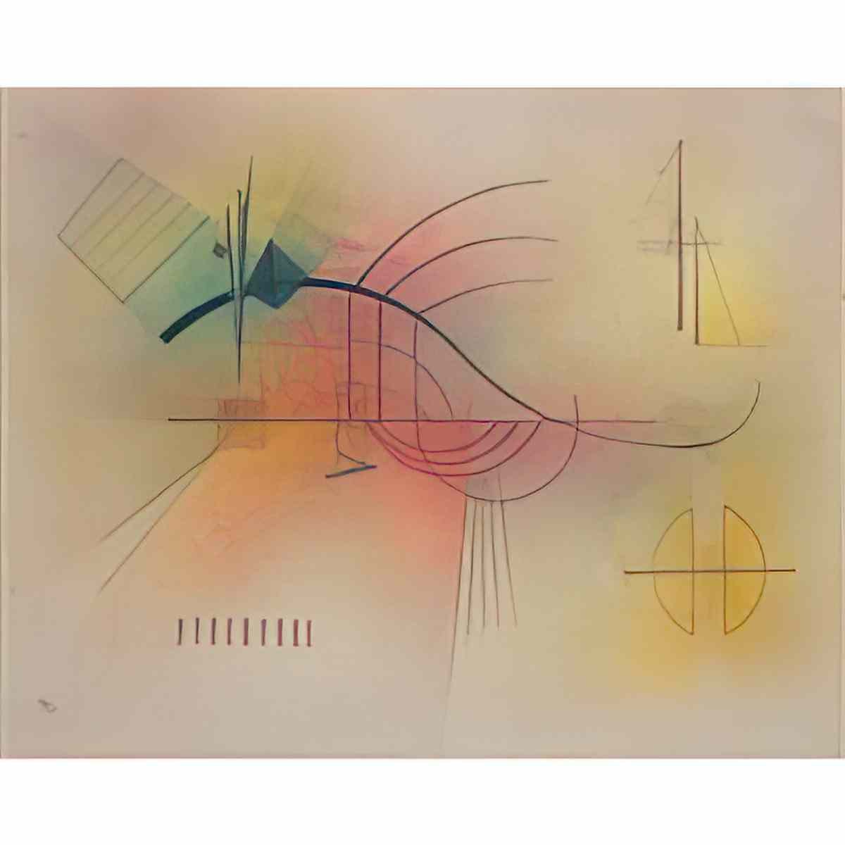 wassily kandinsky wassily kandinsky linie line Art A4 Photo Print