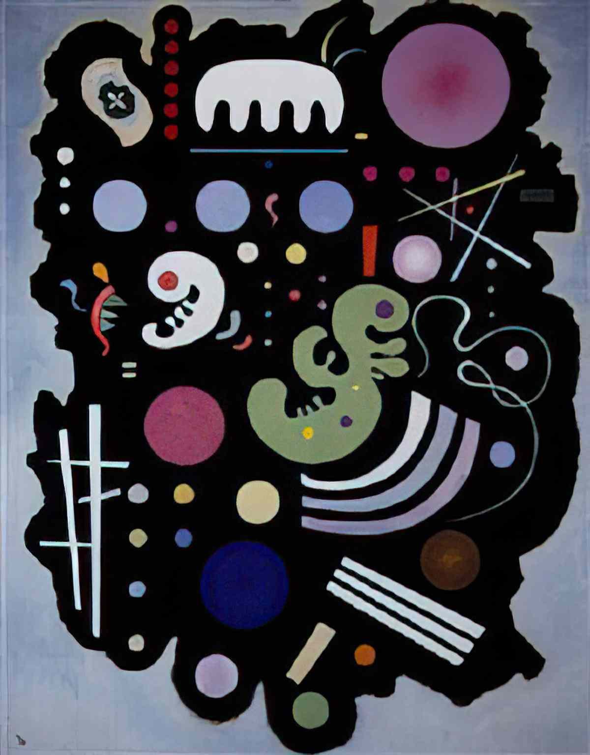 wassily kandinsky wassily kandinsky noir bigarre1 Art A4 Photo Print