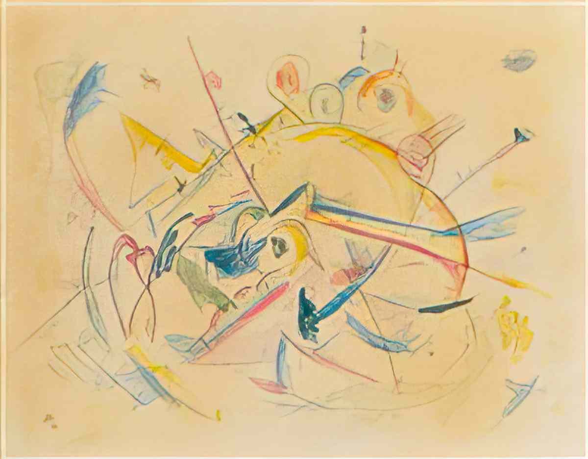 wassily kandinsky wassily kandinsky ohne titel untitled Art A4 Photo Print