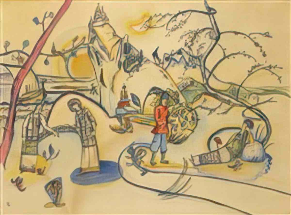 wassily kandinsky wassily kandinsky ohne titel untitled3 Art A4 Photo Print