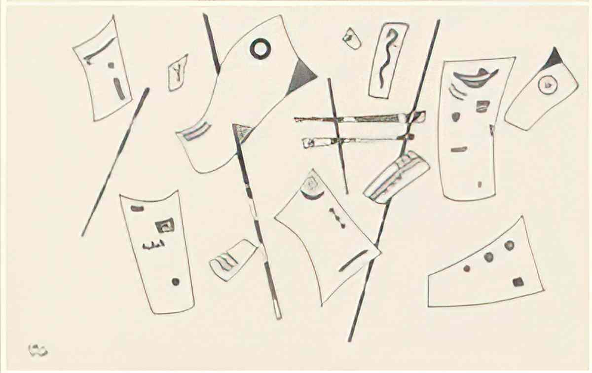wassily kandinsky wassily kandinsky sans titre study Art A4 Photo Print