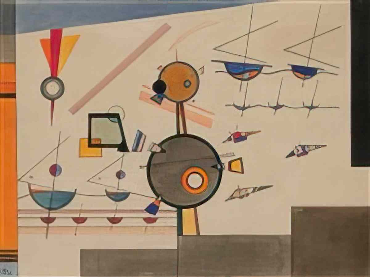 wassily kandinsky wassily kandinsky schweben floating Art A4 Photo Print