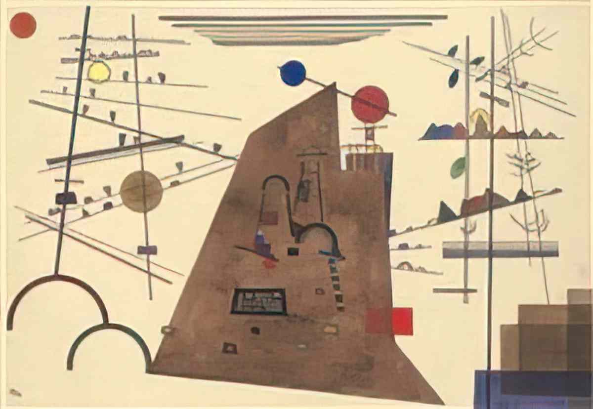 wassily kandinsky wassily kandinsky schweres zwischen leichtem1 Art A4 Photo Print