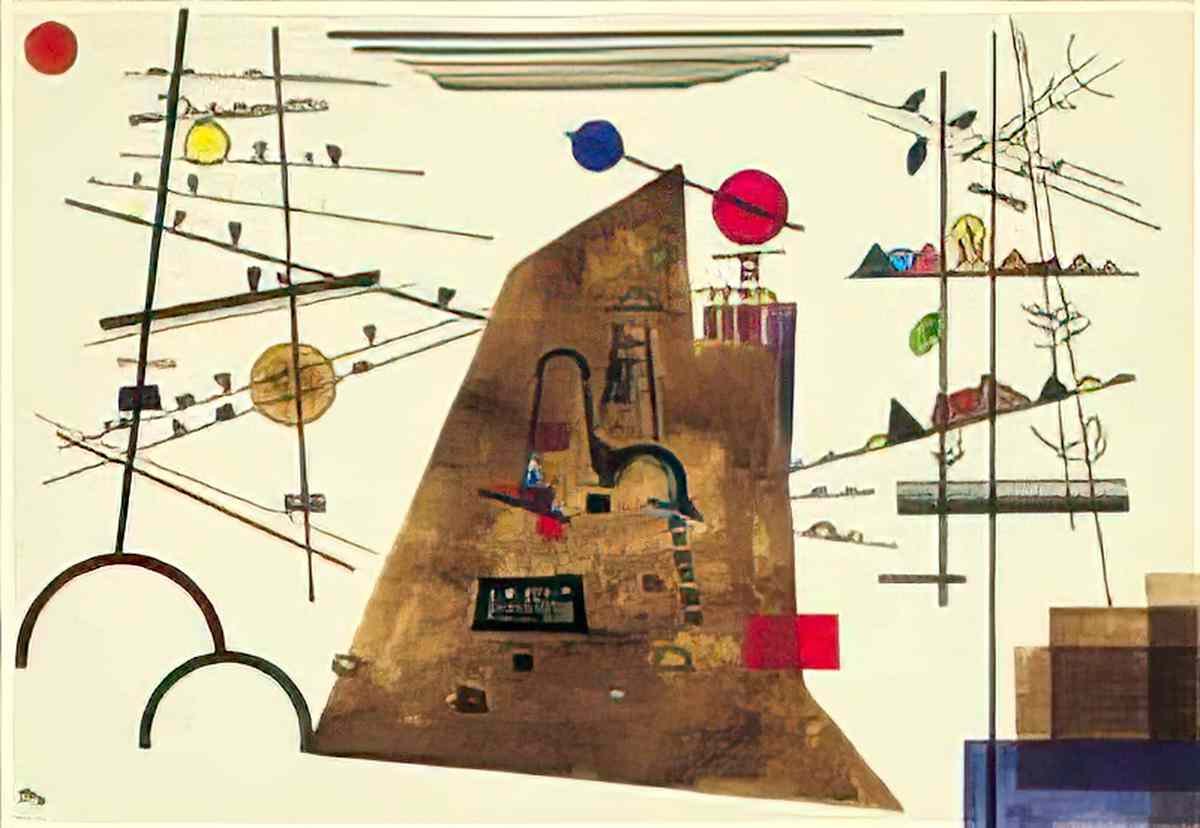 wassily kandinsky wassily kandinsky schweres zwischen leichtem2 Art A4 Photo Print