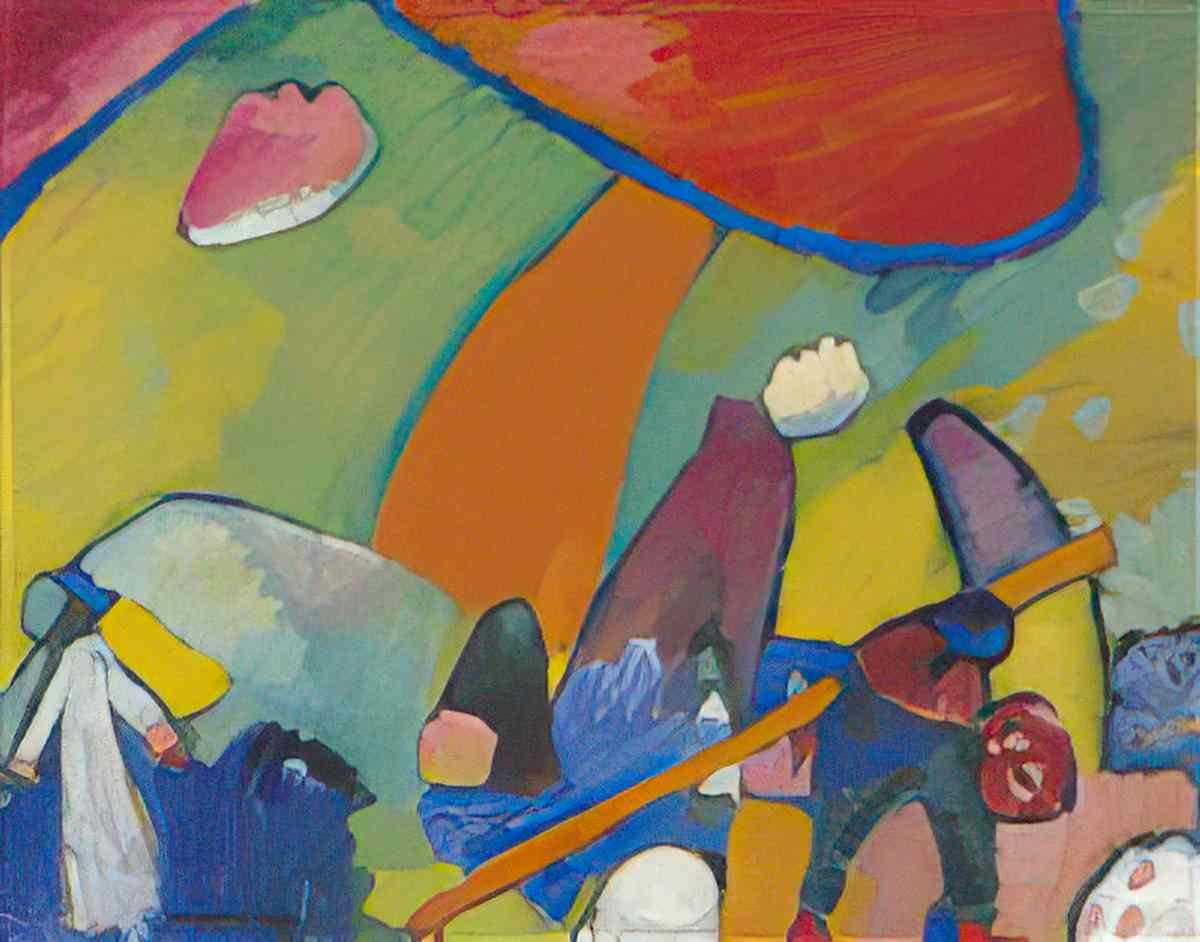 wassily kandinsky wassily kandinsky strandszene Art A4 Photo Print