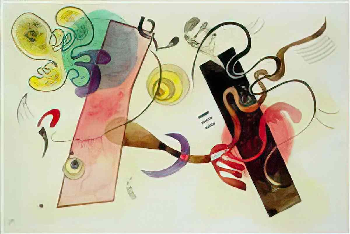 wassily kandinsky wassily kandinsky taches verte et rose Art A4 Photo Print