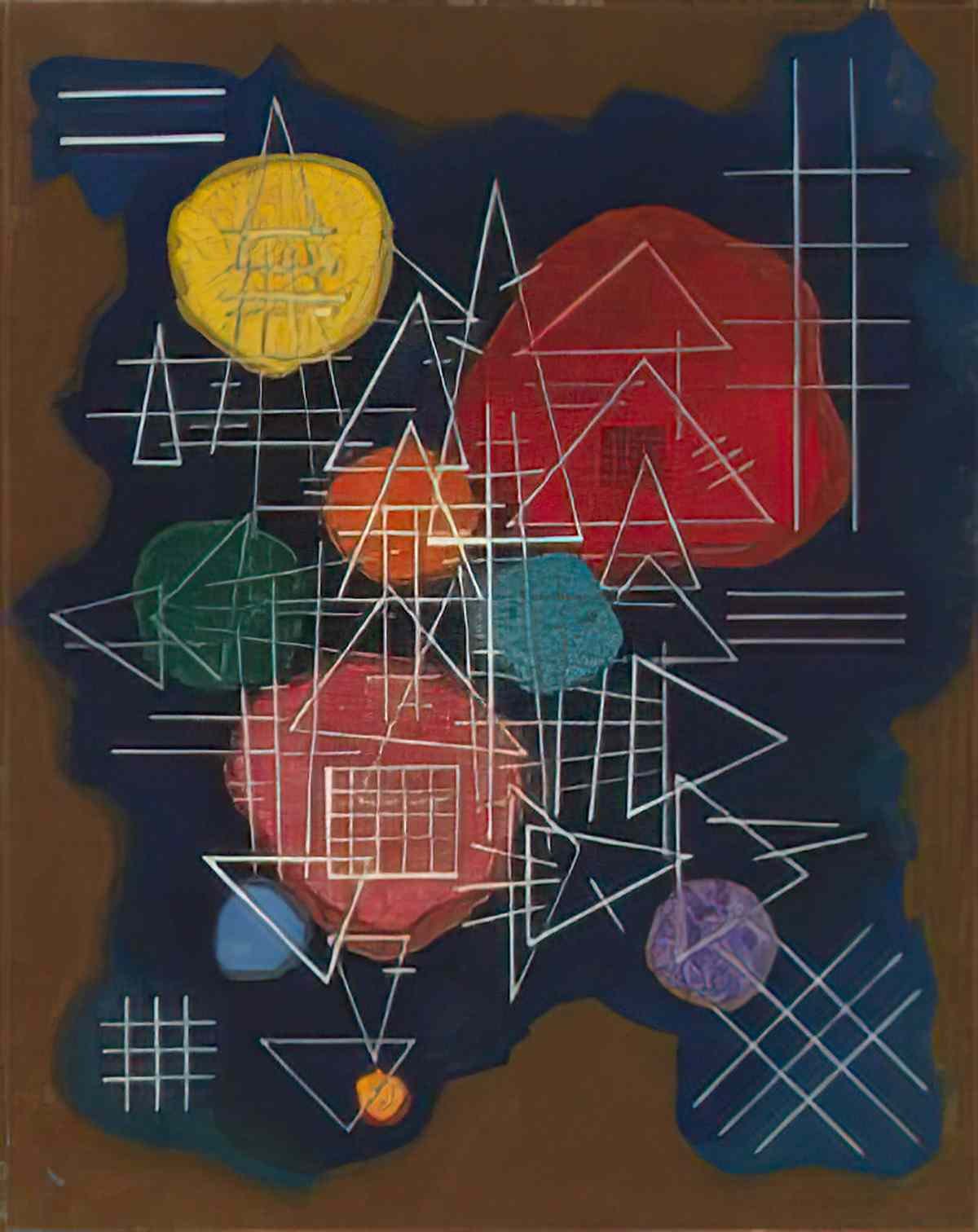 wassily kandinsky wassily kandinsky verschleiertes glühen veiled glow Art A4 Photo Print