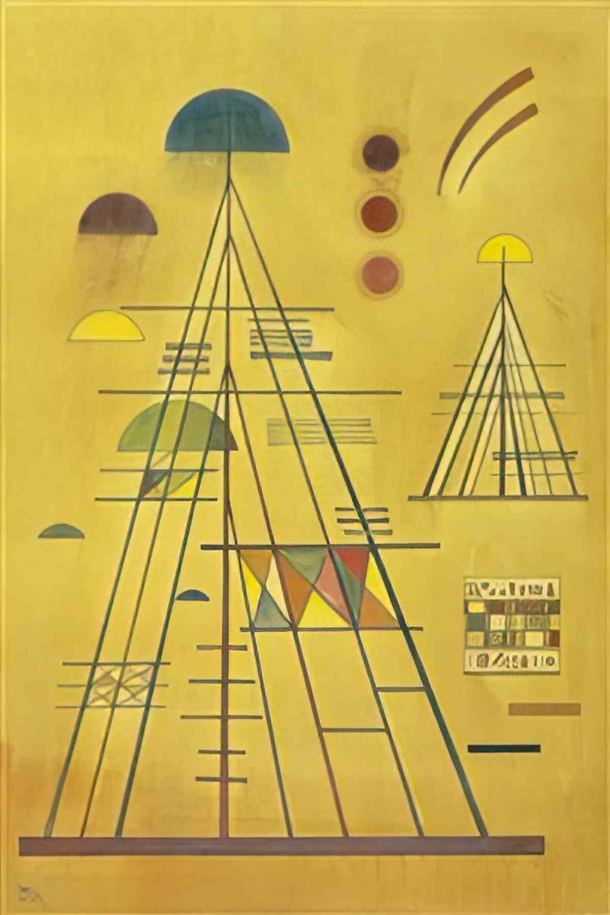 wassily kandinsky wassily kandinsky vertikalbau Art A4 Photo Print